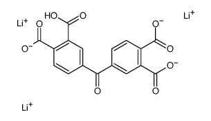 trilithium hydrogen 4,4'carbonylbisphthalate structure