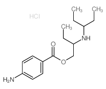 p-Aminobenzoic acid 2-(1-ethylpropylamino)butyl ester hydrochloride Structure