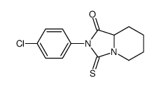 2-(4-chlorophenyl)-3-sulfanylidene-6,7,8,8a-tetrahydro-5H-imidazo[1,5-a]pyridin-1-one结构式