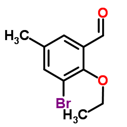 3-Bromo-2-ethoxy-5-methylbenzaldehyde Structure