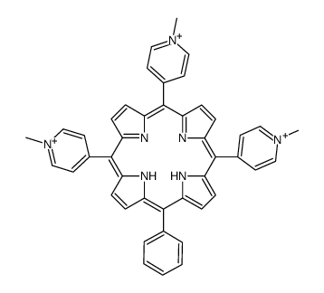 10,15,20-tris(1-methylpyridin-1-ium-4-yl)-5-phenyl-21,22-dihydroporphyrin Structure