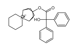 spiro[8-azoniabicyclo[3.2.1]octane-8,1'-azinan-1-ium]-3-yl 2-hydroxy-2,2-diphenylacetate,chloride Structure