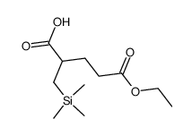 5-ethoxy-5-oxo-2-((trimethylsilyl)methyl)pentanoic acid Structure
