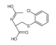 (2R)-2-acetamido-3-(2-chlorophenyl)sulfanylpropanoic acid结构式