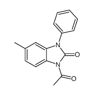1-Acetyl-5-methyl-3-phenyl-2-benzimidazolinon结构式