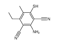 3-Amino-2,4-dicyan-5-ethyl-6-methyl-thiophenol Structure