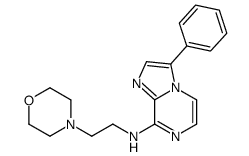 N-(2-morpholin-4-ylethyl)-3-phenylimidazo[1,2-a]pyrazin-8-amine结构式
