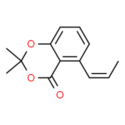 4H-1,3-Benzodioxin-4-one,2,2-dimethyl-5-(1Z)-1-propenyl-(9CI) structure