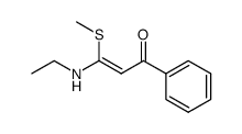 (Z)-3-(ethylamino)-3-(methylthio)-1-phenylprop-2-en-1-one结构式
