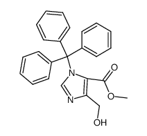 methyl 4-hydroxymethyl-1-triphenylmethylimidazole-5-carboxylate结构式