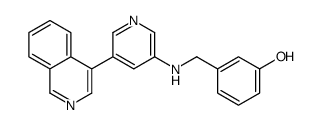 3-[[(5-isoquinolin-4-ylpyridin-3-yl)amino]methyl]phenol结构式