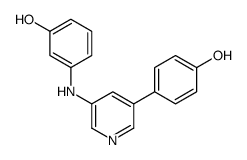 3-[[5-(4-hydroxyphenyl)pyridin-3-yl]amino]phenol Structure