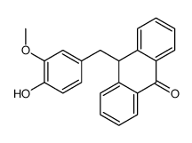 10-[(4-hydroxy-3-methoxyphenyl)methyl]-10H-anthracen-9-one结构式