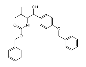 {(R)-1-[(4-benzyloxyphenyl)hydroxymethyl]-2-methylpropyl}carbamic acid benzyl ester结构式