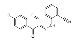 2-[2-[1-(4-chlorophenyl)-1,3-dioxopropan-2-ylidene]hydrazinyl]benzonitrile Structure