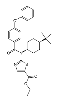 2-[(4-tert-Butyl-cyclohexyl)-(4-phenoxy-benzoyl)-amino]-thiazole-5-carboxylic acid ethyl ester Structure