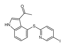 1-[4-(5-iodopyridin-2-yl)sulfanyl-1H-indol-3-yl]ethanone结构式