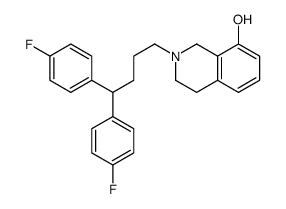 2-[4,4-bis(4-fluorophenyl)butyl]-3,4-dihydro-1H-isoquinolin-8-ol结构式