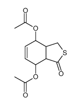 1-oxo-1,3,3a,4,7,7a-hexahydrobenzo[c]thiophene-4,7-diyl diacetate Structure