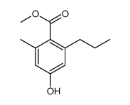 Benzoic acid, 4-hydroxy-2-methyl-6-propyl-, methyl ester结构式