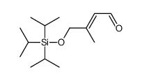 3-methyl-4-tri(propan-2-yl)silyloxybut-2-enal结构式