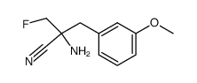 2-amino-2-fluoromethyl-3-(3-methoxyphenyl)propionitrile结构式