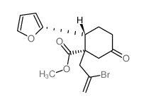 methyl (1R)-1-(2-bromoprop-2-enyl)-2-(2-furyl)-5-oxo-cyclohexane-1-carboxylate Structure