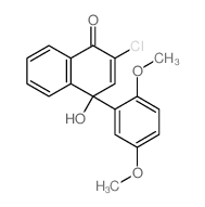 2-chloro-4-(2,5-dimethoxyphenyl)-4-hydroxy-naphthalen-1-one结构式
