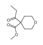 4-propionyl-4-methoxycarbonyltetrahydropyran结构式