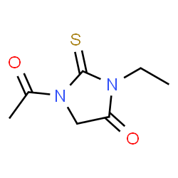 Hydantoin,1-acetyl-3-ethyl-2-thio- (5CI)结构式