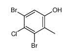 3,5-dibromo-4-chloro-2-methyl-phenol Structure