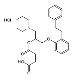 4-氧代-4-((1-(2-苯乙基苯氧基)-3-(哌啶-1-基)丙-2-基)氧基)丁酸盐酸盐结构式