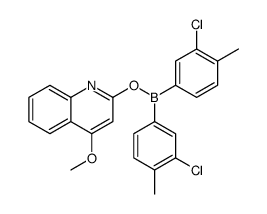 bis(3-chloro-4-methylphenyl)-(4-methoxyquinolin-2-yl)oxyborane Structure