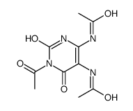 (5CI)-5,6-二乙酰氨基-3-乙酰基-尿嘧啶结构式