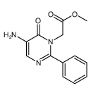 5-氨基-6-氧代-2-苯基-1(6h)-嘧啶乙酸甲酯结构式