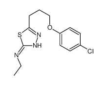 5-[3-(4-chlorophenoxy)propyl]-N-ethyl-1,3,4-thiadiazol-2-amine结构式