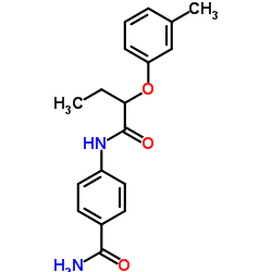 4-{[2-(3-Methylphenoxy)butanoyl]amino}benzamide Structure
