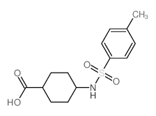 Cyclohexanecarboxylic acid, 4-[[(4-methylphenyl)sulfonyl]amino]-, cis- Structure