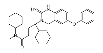 3(4H)-Quinazolinebutanamide, 2-amino-N,g-dicyclohexyl-N-Methyl-6-phenoxy-, (gS)-结构式