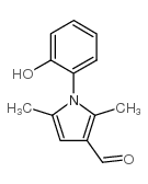 1-(2-羟基-苯基)-2,5-二甲基-1H-吡咯-3-甲醛结构式