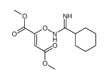 dimethyl 2-((cyclohexanecarboximidamido)oxy)but-2-enedioate结构式