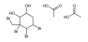 acetic acid,3,4,5-tribromo-3-(bromomethyl)cyclohexane-1,2-diol结构式