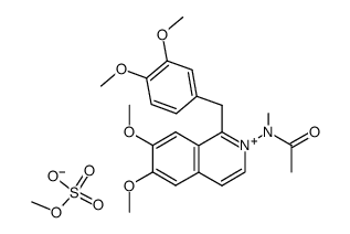 1-(3',4'-dimethoxybenzyl)-6,7-dimethoxy-2-(N-methylacetamido)isoquinolinium methyl sulphate Structure