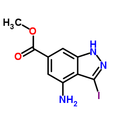 Methyl 4-amino-3-iodo-1H-indazole-6-carboxylate Structure