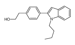 2-[4-(1-butylindol-2-yl)phenyl]ethanol结构式