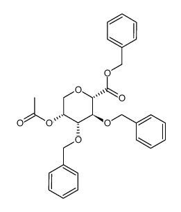 benzyl 5-O-acetyl-2,6-anhydro-3,4-di-O-benzyl-D-mannonate结构式