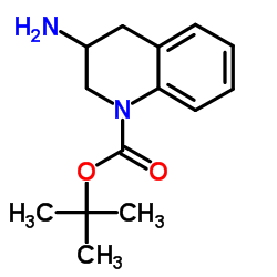 3-氨基-3,4-二氢-2H-喹啉-1-羧酸叔丁酯结构式
