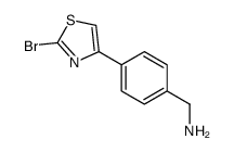 [4-(2-bromo-1,3-thiazol-4-yl)phenyl]methanamine Structure