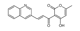 3-<3-(3-Chinolyl)-1-oxo-2-propenyl>-4-hydroxy-6-methyl-2H-pyran-2-on Structure