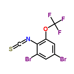 2,4-DIBROMO-6-TRIFLUOROMETHOXYPHENYLISOTHIOCYANATE结构式
